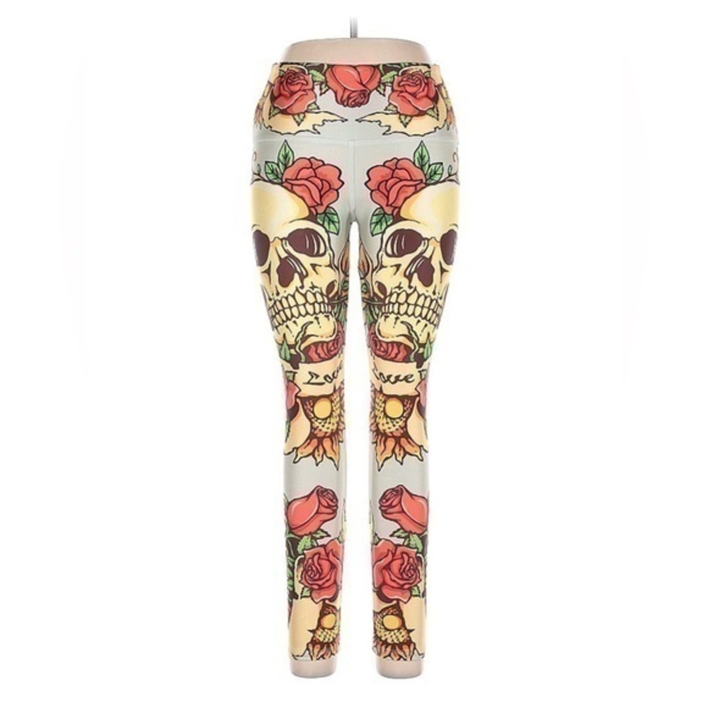 2/$25 Pineapple Clothing skull leggings size large